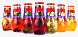 瓶装罐头新鲜美味瓶装水果罐头高清图片