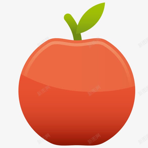 红色质感水果苹果卡通png免抠素材_新图网 https://ixintu.com 卡通 水果 红色 苹果 质感