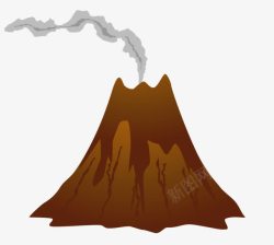 棕色火山素材