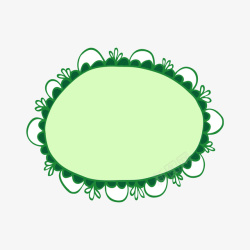 绿色花纹装饰边框素材