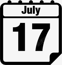 7月Calendaricons图标png_新图网 https://ixintu.com 7月 july