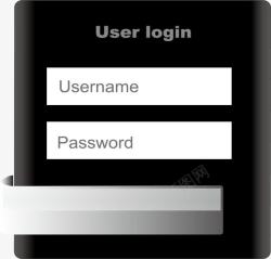 黑色登录面板素材