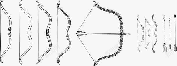 佛教兵器弓箭png免抠素材_新图网 https://ixintu.com 佛教兵器 手绘 武器 禅意