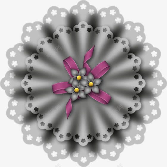 丝带灰色png免抠素材_新图网 https://ixintu.com 丝带 灰色 蕾丝花