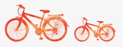 橙色单车装饰高清图片