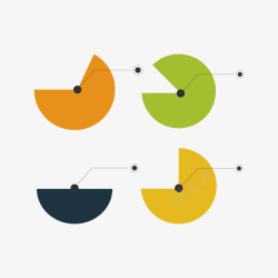 彩色圆形数据分析矢量图素材