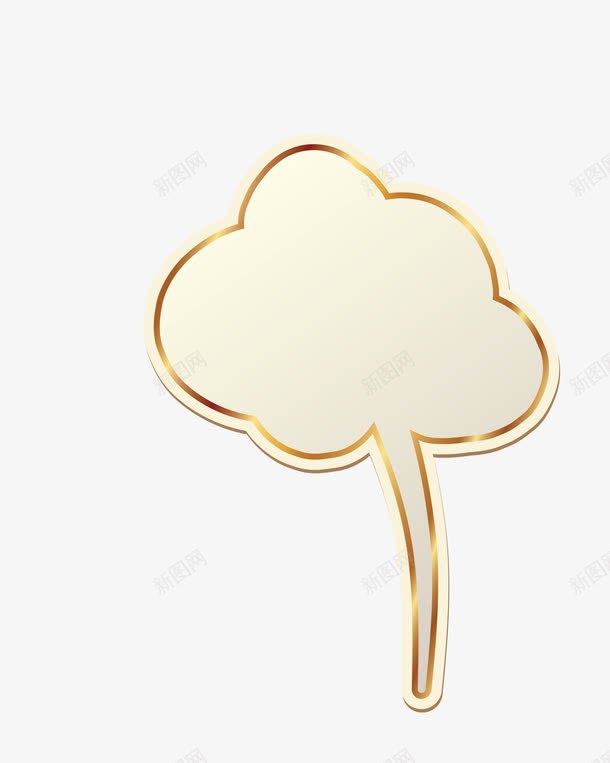 云朵边框png免抠素材_新图网 https://ixintu.com 云朵边框 白云边框 金边边框