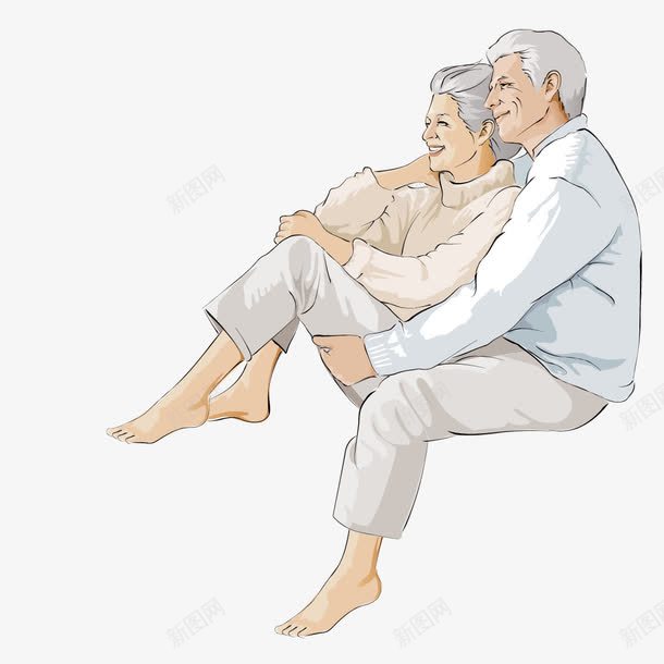 躺在男人怀里的老奶奶png免抠素材_新图网 https://ixintu.com 怀里 男人 老奶奶 老婆婆卡通