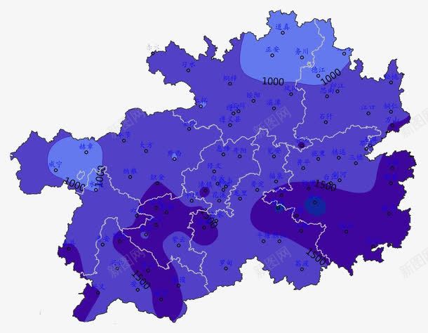 紫色贵州地图图标png_新图网 https://ixintu.com 地图 标记 紫色 贵州地图