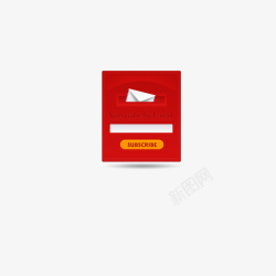 红色烤漆邮箱红色信箱高清图片