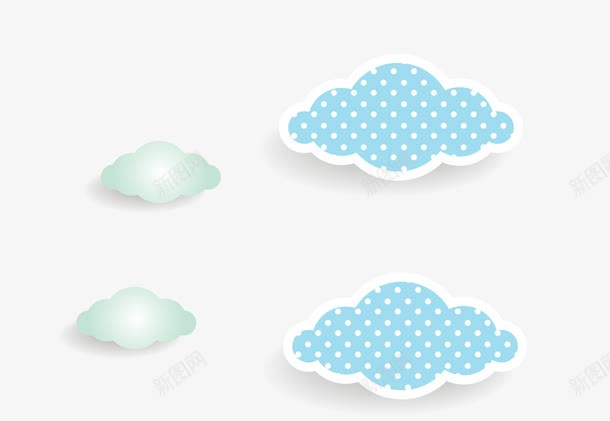 蓝色点点装饰云朵状图案png免抠素材_新图网 https://ixintu.com 云朵状图案 矢量图案 蓝色点点 装饰