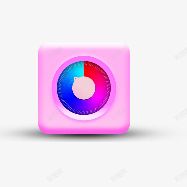 一个粉色按钮图标png_新图网 https://ixintu.com 图标 按钮 渐变色 粉色