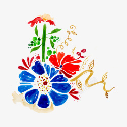 水彩花卉装饰图素材