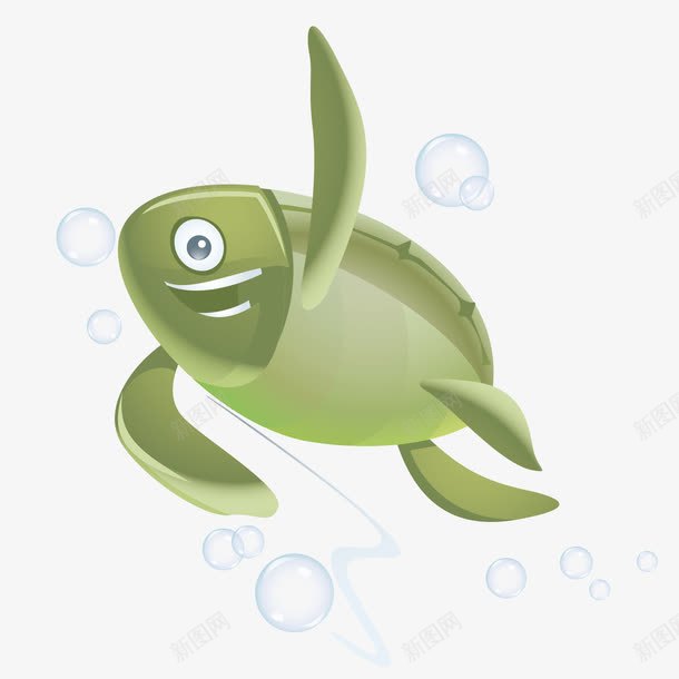 绿色海龟png免抠素材_新图网 https://ixintu.com 乌龟 海龟 爬行动物 绿色