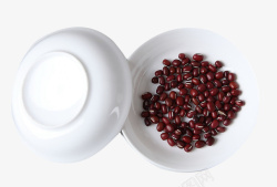 白瓷碗里的红豆素材