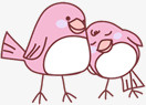 一对可爱的粉色小鸟png免抠素材_新图网 https://ixintu.com 一对 可爱 小鸟 粉色