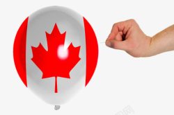 印有加拿大国旗的气球素材