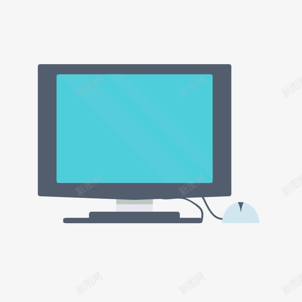 蓝色电脑显示器png免抠素材_新图网 https://ixintu.com 显示器 电脑 电脑显示器 蓝色 蓝色显示器