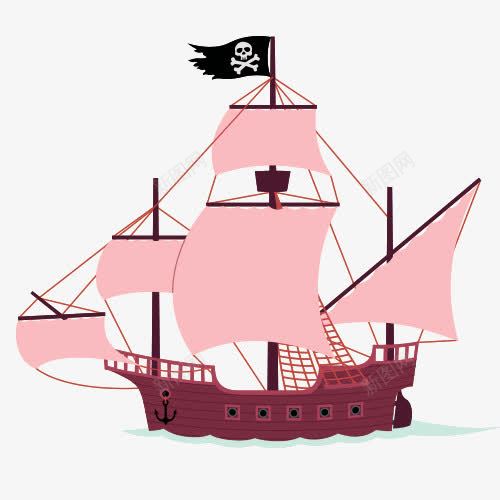 卡通海盗船png免抠素材_新图网 https://ixintu.com 免抠 卡通 海盗船 美图