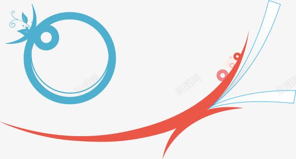 圆圈png免抠素材_新图网 https://ixintu.com 圆圈 红色 线条 花纹 蓝色