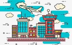 线条城市素材