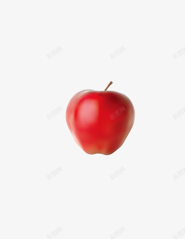 鲜红苹果矢量图ai免抠素材_新图网 https://ixintu.com 水果 苹果 鲜红 矢量图