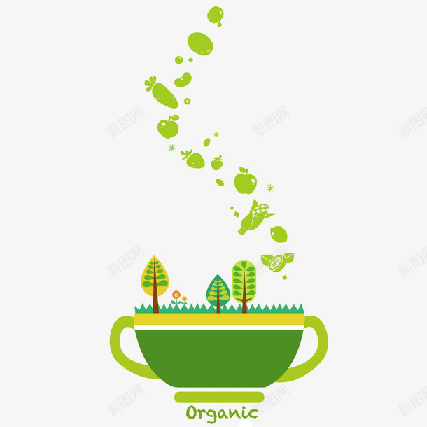 咖啡杯绿色图标png_新图网 https://ixintu.com 创意图标 创意图标设计 咖啡杯绿色图标 咖啡杯装饰 绿色创意图标