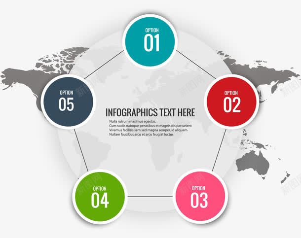 手绘PPTpng免抠素材_新图网 https://ixintu.com PPT 五边形 手绘