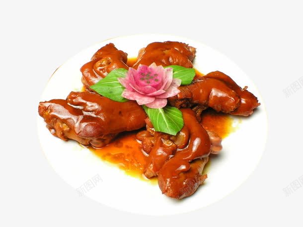 五香猪脚png免抠素材_新图网 https://ixintu.com 卤味 红色 美味 食品