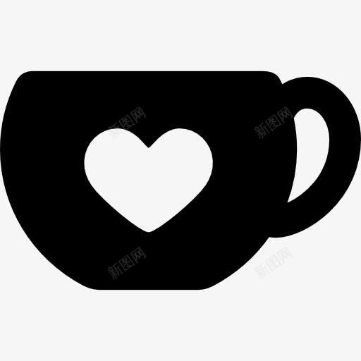 一杯咖啡图标png_新图网 https://ixintu.com 咖啡店 喝热饮料 心 杯 茶 食品 饮料