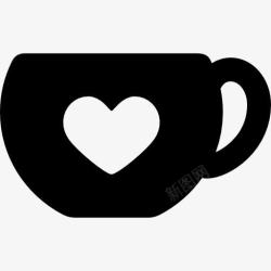 心杯一杯咖啡图标高清图片