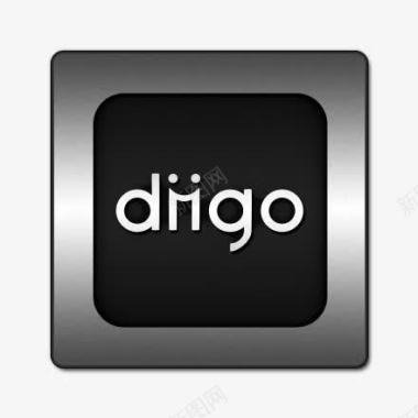 Diigo标志广场钢铁社会媒体图标图标