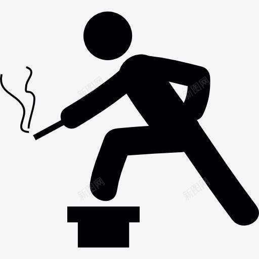 男人抽烟和思考图标png_新图网 https://ixintu.com 人 想抽烟 烟 雪茄 香烟