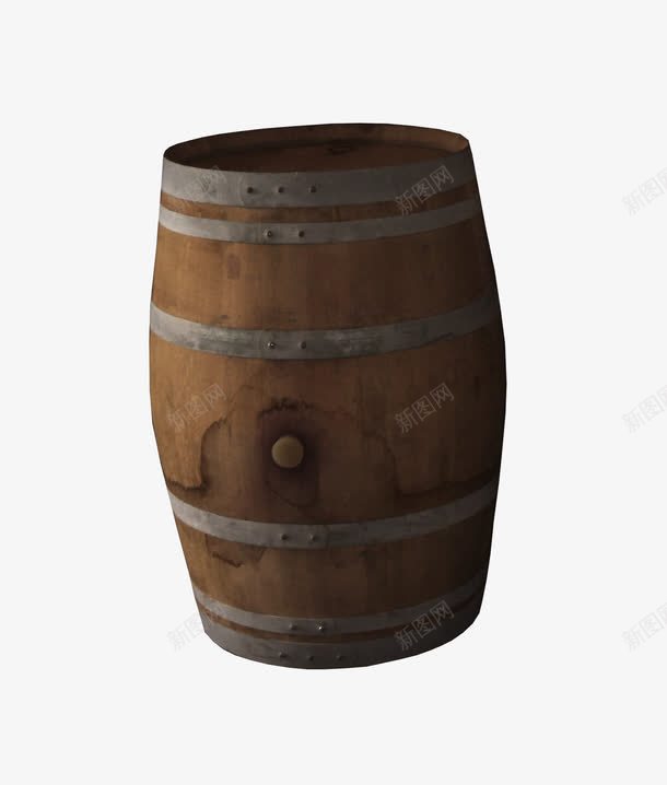 棕色漂亮木桶png免抠素材_新图网 https://ixintu.com 木桶 木桶素材 棕色木桶 漂亮木桶