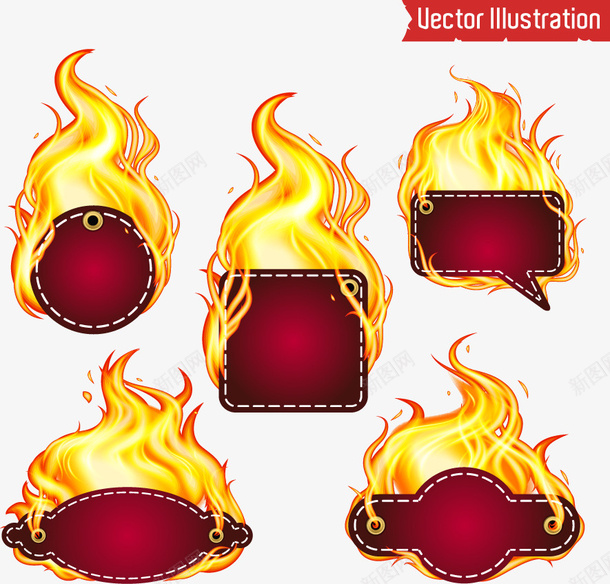 红色贴牌矢量图eps免抠素材_新图网 https://ixintu.com 火 红色 贴牌 矢量图