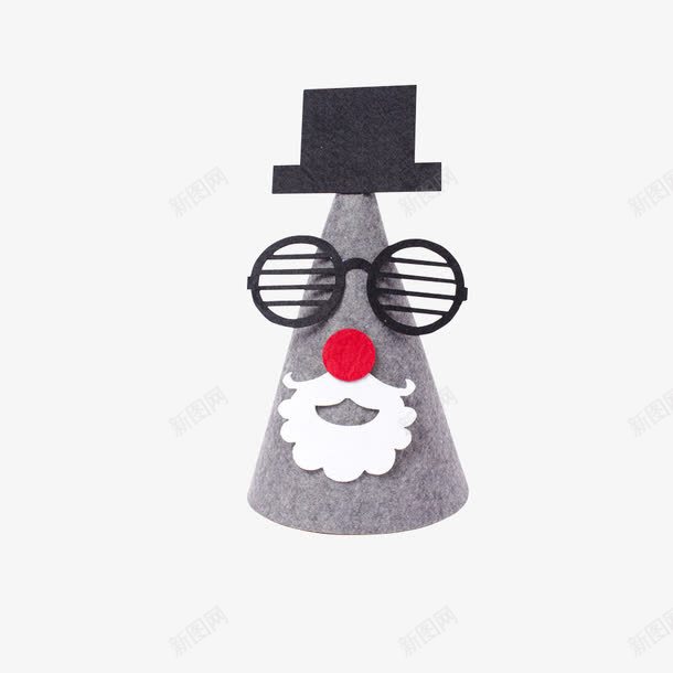 圣诞元素图标灰色帽子png免抠素材_新图网 https://ixintu.com 免扣 免扣素材 圣诞元素 帽子 灰色