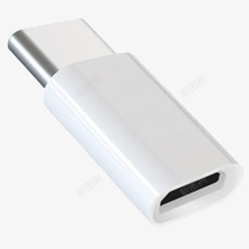 简约白色USB转接头png免抠素材_新图网 https://ixintu.com PNG素材 USB 产品实物 转接头