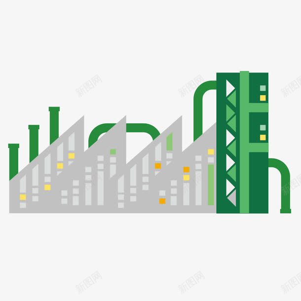 电厂排气装置矢量图ai免抠素材_新图网 https://ixintu.com 工厂 废气处理装置 排气装置 电厂 矢量图