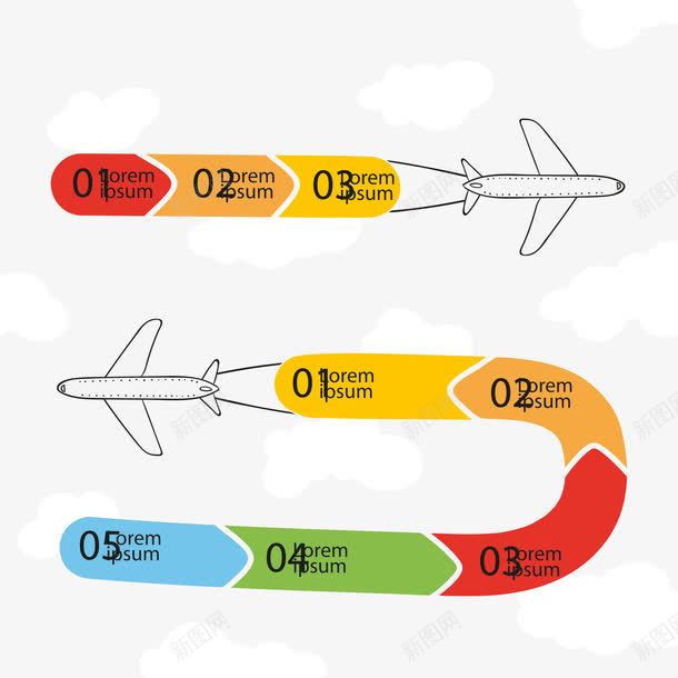 手绘旅行信息png免抠素材_新图网 https://ixintu.com 手绘 数字 旅行信息 矢量素材 飞机