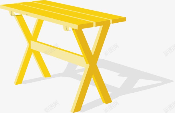 黄色凳子png免抠素材_新图网 https://ixintu.com 公园素材 凳子 卡通 黄色