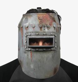 灰色面罩铁质电焊面罩高清图片