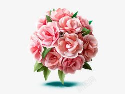 粉色捧花素材