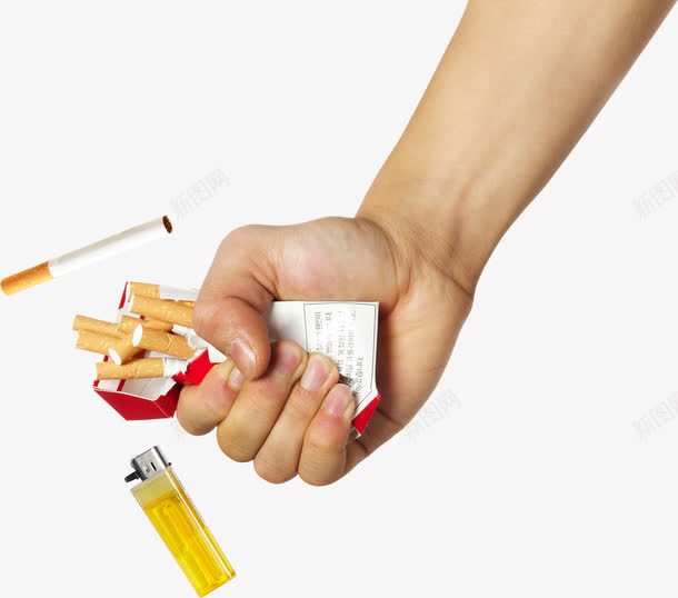 香烟爱上火机png免抠素材_新图网 https://ixintu.com 吸烟 手 火机 烟盒 香烟