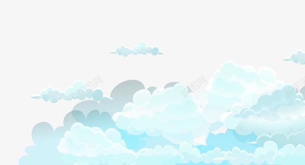 蓝色云朵矢量图eps免抠素材_新图网 https://ixintu.com 云朵 矢量云朵 蓝色云朵 装饰云朵 矢量图