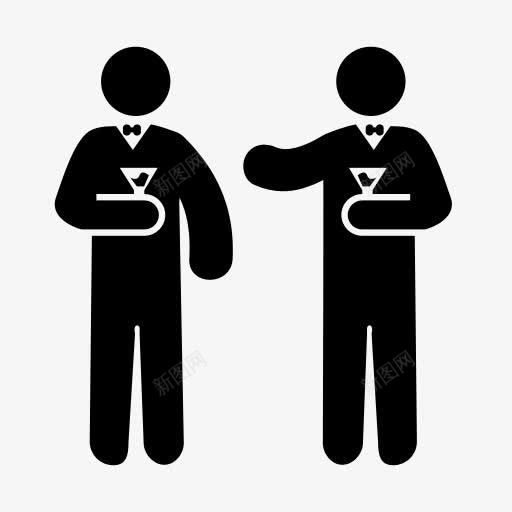 人物线图剪影图标png_新图网 https://ixintu.com 人物 剪影 双人 讨论