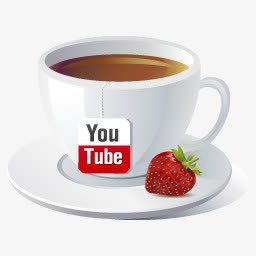 YouTube咖啡茶杯社会图标图标
