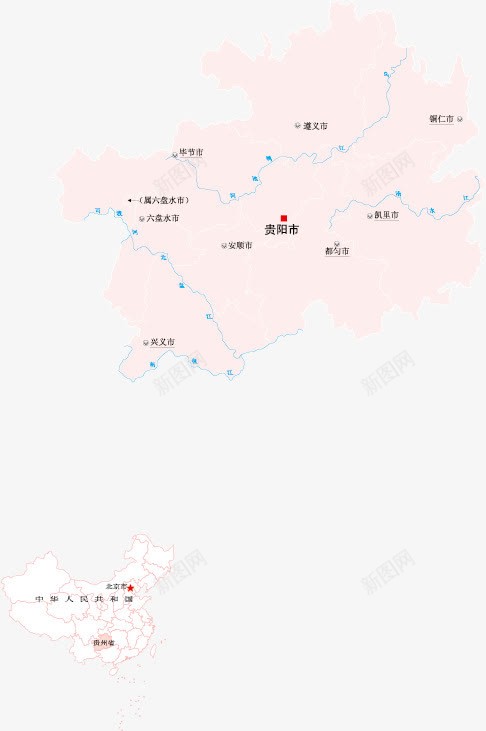 贵州地图png免抠素材_新图网 https://ixintu.com 图片 素材 贵州