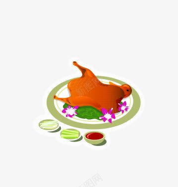 烤鸭png免抠素材_新图网 https://ixintu.com 手绘 烤鸭 设计 食物