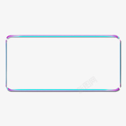 紫色方框科技风线框科技感方框篮紫色高清图片