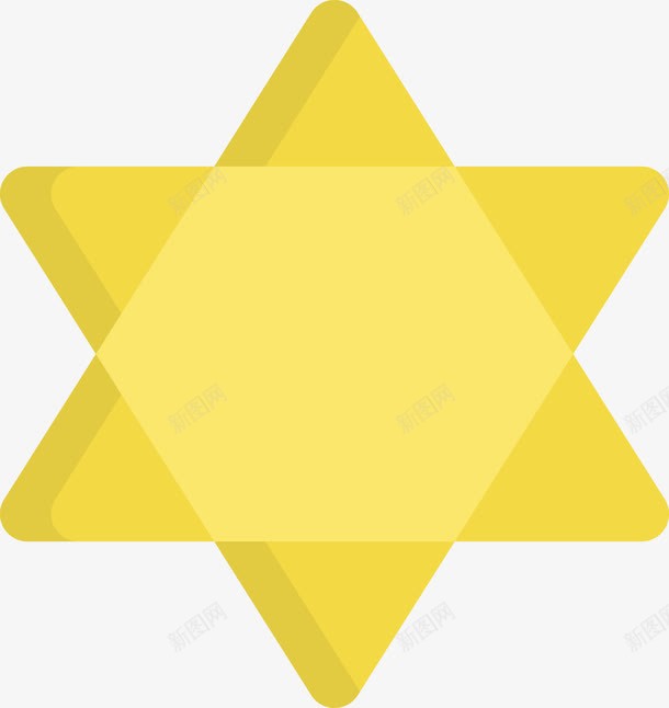 几何六角星图标png_新图网 https://ixintu.com 星星 星星装饰 矢量星星 装饰 黄色星星 黄色装饰